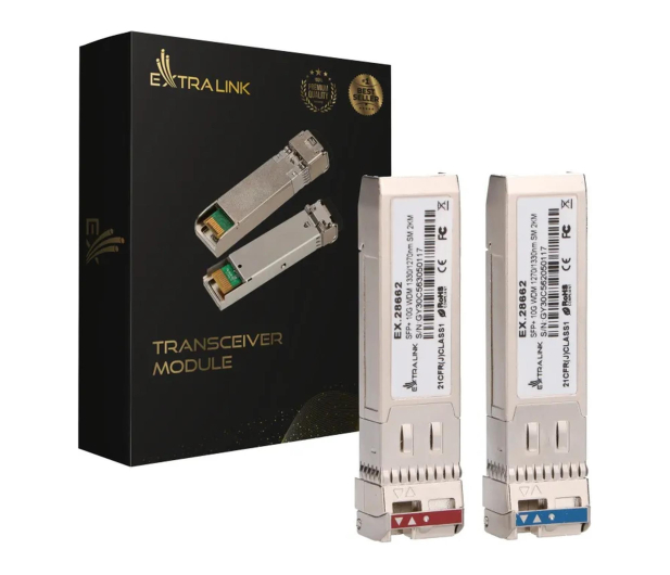 ExtraLink SFP+ 10G+ WDM 10Gbps jednomodowy 2km PARA - 1543011 - zdjęcie 5